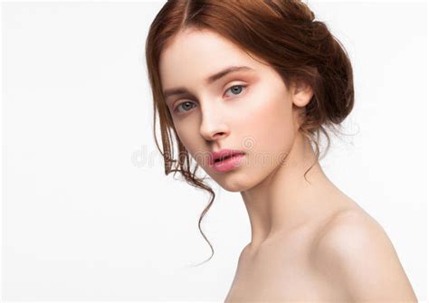 Beauty Cute Fashion Model With Natural Make Up Stock Image Image Of