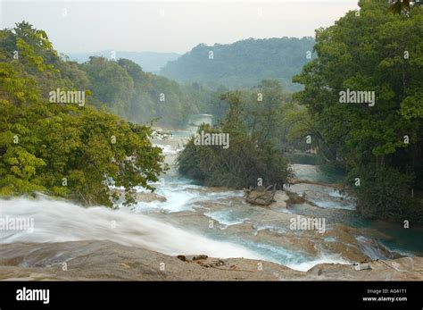 Agua Azul Waterfalls Chiapas Mexico Stock Photo Alamy