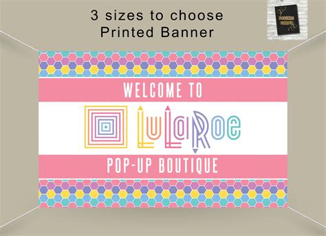 Printed Lularoe Banner Welcome To Lularoe Pop Up Boutique 3 Sizes To