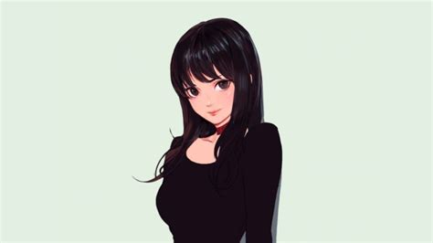 Anime Girl Wallpaper Black Background