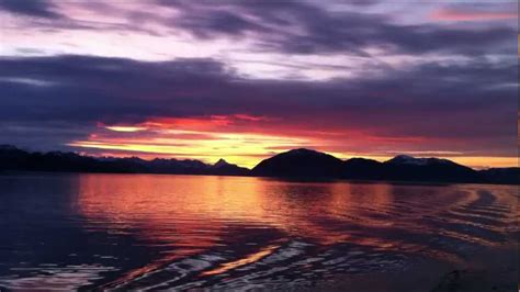 Alaska Sunset 10pm Vista On Back Of Boat Iphone 4 Video