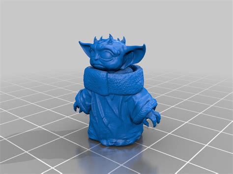 Free Stl File Darth Grogu Sith Baby Yoda・3d Printable Design To