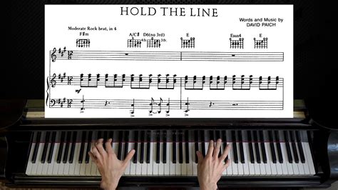Toto Hold The Line Piano Tutorial Youtube