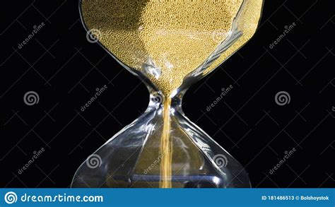 Close Up Of Golden Hourglass Stock Footage Stock Image Image Of