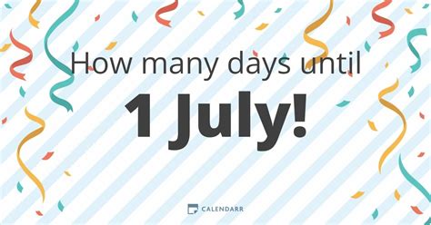 How Many Days Until 1 July Calendarr