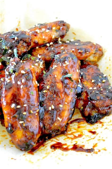 Serve immediately, garnished with green onions and sesame seeds, if desired. Sticky Honey Garlic Wings - Good Morning Cali | Garlic ...