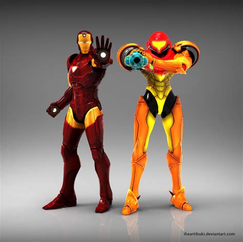 Iron Man X Samus By Iheartibuki On Deviantart