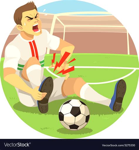 Injured Soccer Player Royalty Free Vector Image