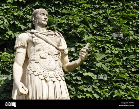 Statue Of Gaius Julius Caesar Roman Emperor In The Jardin Des