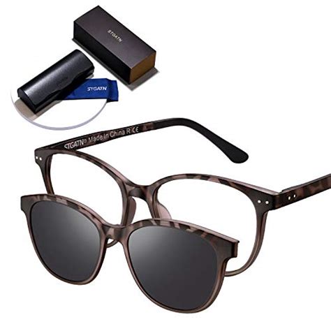Stgatn Magnetic Polarized Clip On Sunglasses Vintage Lightweight