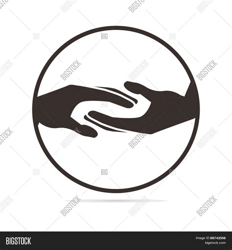 Helping Hand Symbol Vector And Photo Free Trial Bigstock