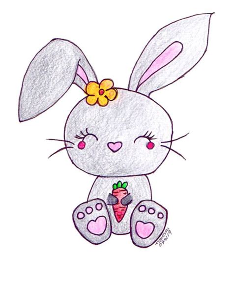 How To Draw Cute Easter Bunny Guided Drawing Video Tutorial