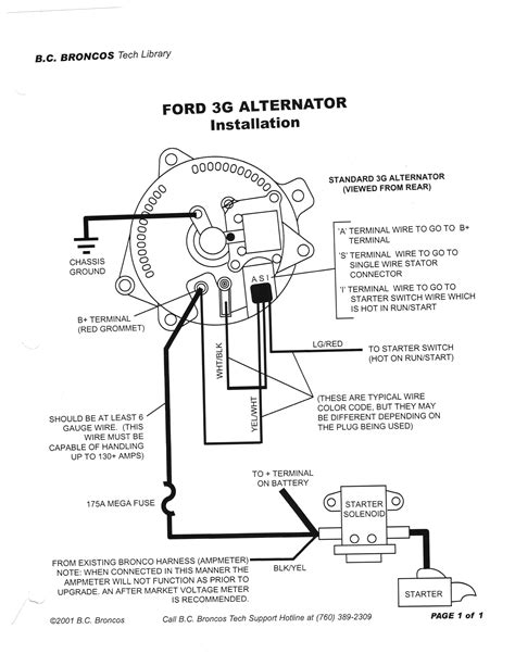 Ford Alternator Wiring Schematic