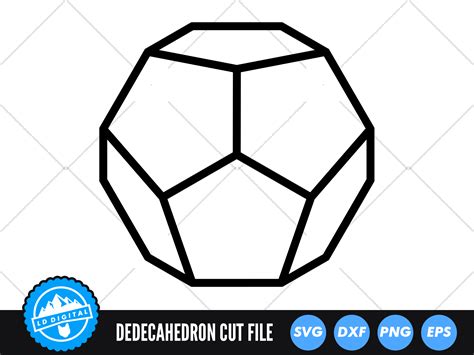 Dodecahedron Svg Sacred Geometry Svg Platonic Solids Svg By Ld