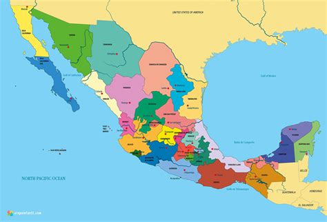 Mapa De Mexico Y Sus Estados Amazon Com Cool Buho Map Vrogue Co