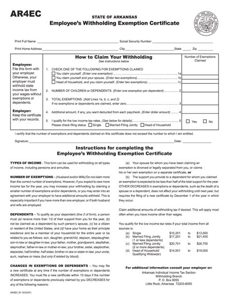 Arkansas State Tax Form Fill Out And Sign Online Dochub