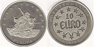 Deutschland 10 Euro Münze Gedenkmünze, die erste Euro Prägung von 1998 ...