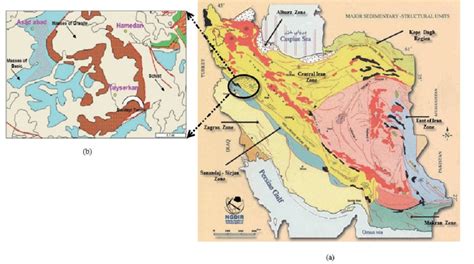 A Geological Map Of Iran Scales And B Geological Map