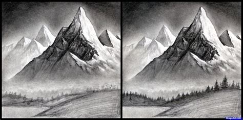 How To Draw A Mountain Landscape