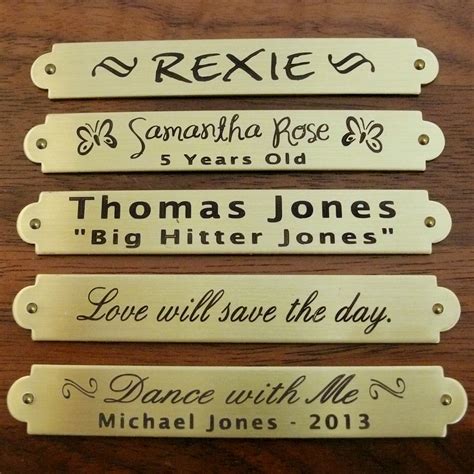 Engraved Solid Brass Plate Picture Frame Art Label By Rossipettags