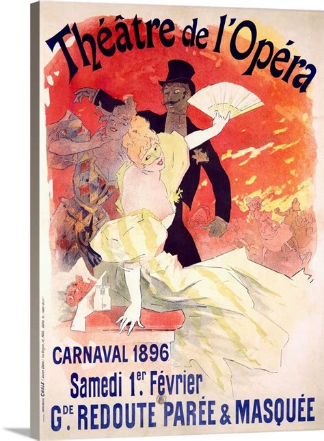 Theatre De Lopera Carnaval 1896 Vintage Poster Wall Art Canvas