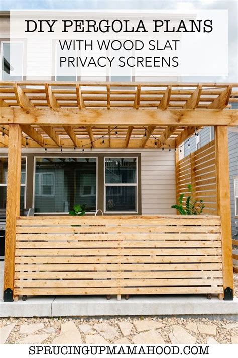 Our Diy Pergola Plans With Slatted Wood Privacy Screens Sprucing Up