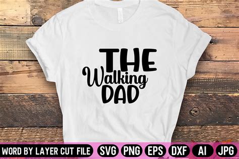 The Walking Dad Svg Design Graphic By Fancy Svg · Creative Fabrica