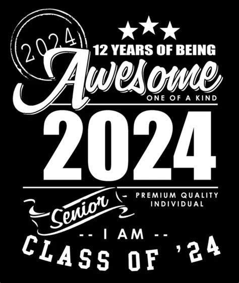 Class Of 2024 Senior 2024 T Shirt Retro Awesome Graduation T