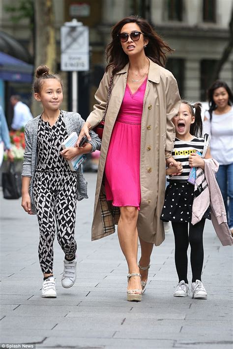 myleene klass takes her mini me daughters to her work daily mail online