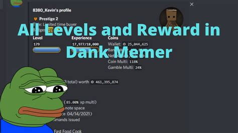 All Level And Rewards In Dank Memer Youtube