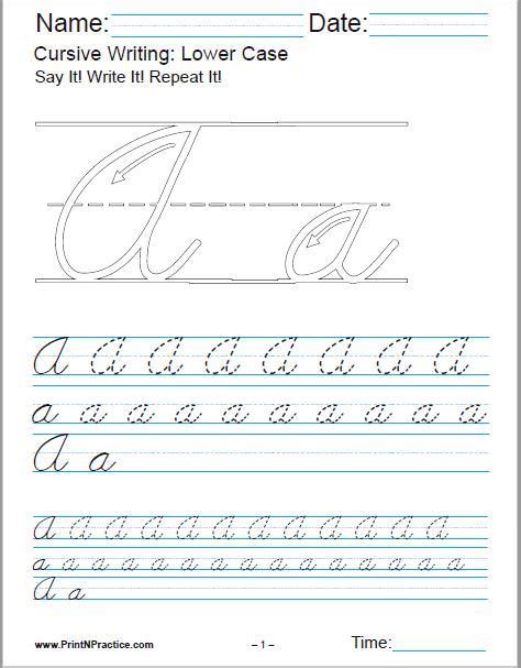 Cursive Handwriting Practice Paragraph Worksheets Pdf