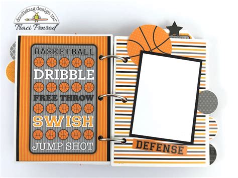 Doodlebug Design Inc Blog Slam Dunk Collection Basketball Mini Album