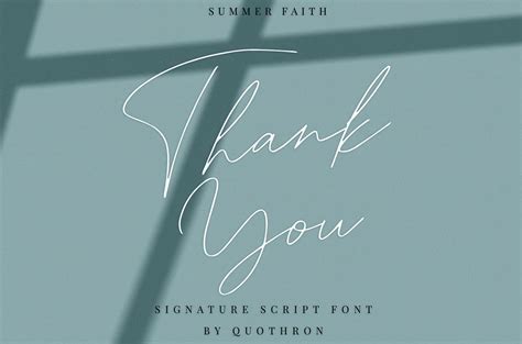 Summer Faith Script Font By Tomy James