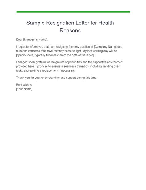 17 Resignation Letter Due To Health Reasons Examples How To Write