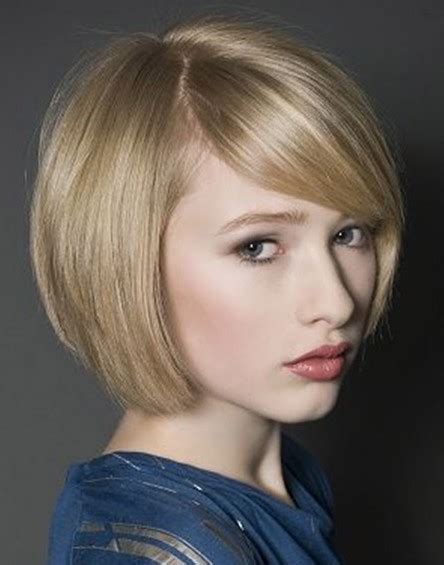 Chic Bob Haircut With Side Swept Bangs Latest Short Hairstyle For Girls