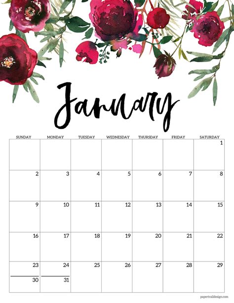 Pick Blank Calendar January 2022 Printable Best Calendar Example
