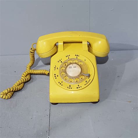 Yellow Rotary Dial Telephone Tramps Prop Hire