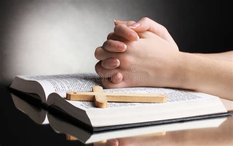 Female Hands On Open Holy Bible Stock Photography Image 23760292