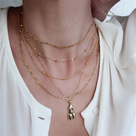 Gold Paperclip Chain Necklace Women S Layering Necklace Etsy UK
