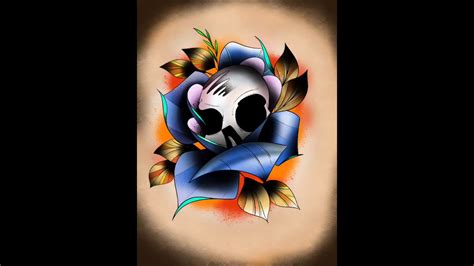 Free tattoo design app for android. SKULL:ROSE Tattoo Design with iPad Pro and Procreate app ...