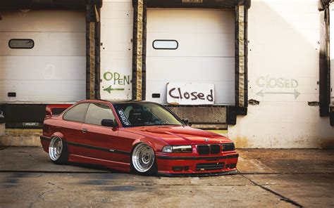 Bmw E36 Red Tuning Parking Wallpaper 1680x1050 16127