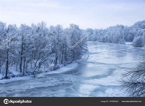 Beautiful Frozen River — Stock Photo © Mallivan 197956324
