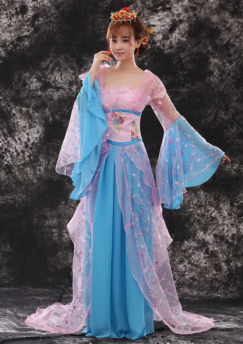 Satin Women Fairy Costume Women Hanfu Clothes Chinese Tang Dynasty