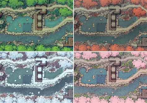 The Onsen Hot Springs Pack Maps And Assets By 2 Minute Tabletop