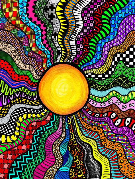 Drawing Ideas Easy Colorful Photos Patterns Draw Simple Sun Designs