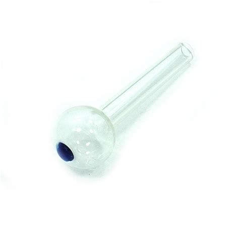 Fancy Pyrex Glass Oil Burner Pipe Thick Glass 4 Inches With Color Dot