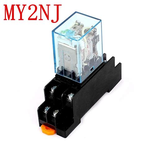 My2n J Coil Dpdt Electromagnetic Power Relay With Socket Base 8 Pin Dc