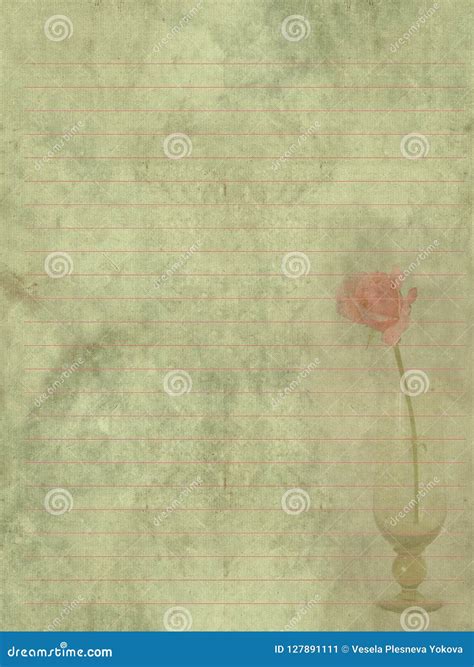 Vintage Romantic Writing Paper For Letters Stock Vector Illustration