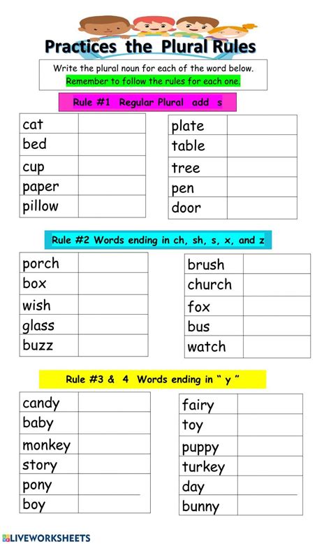 Plurals Interactive And Downloadable Worksheet You Can Do The Exercises Online Or Download The