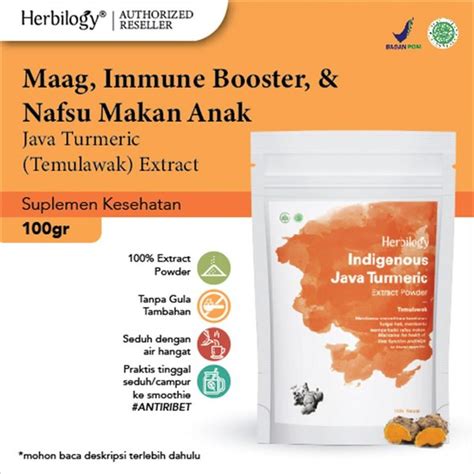 Jual Indigenous Java Tumeric Extract Powder Temulawak Bubuk Gr Di